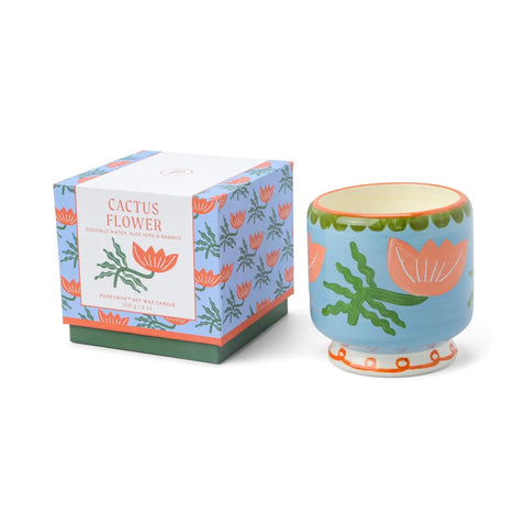 Designworks Collective Paddywax Adopo Flower Ceramic Candle