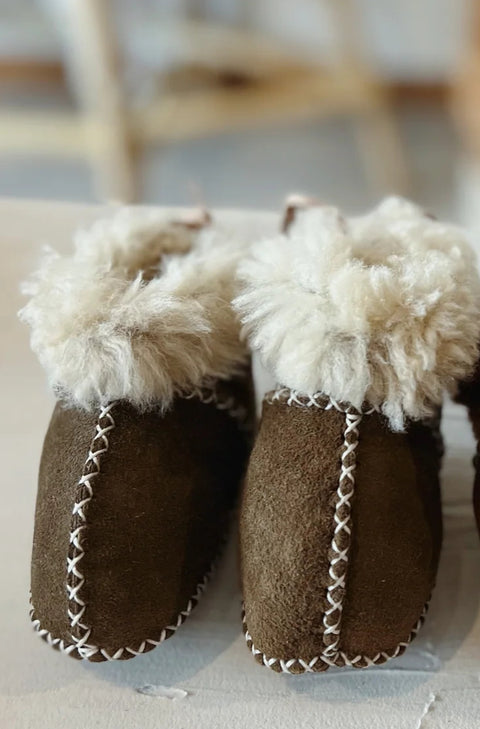 Baby Sheepskin Boots Khaki, Ada Baby