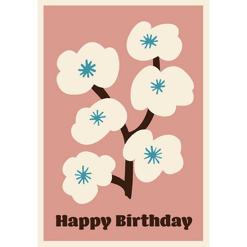 Blossom tree Birthday card