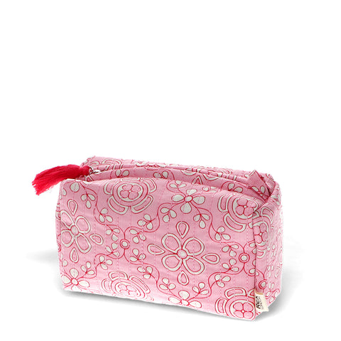 Quilted makeup bag Pink