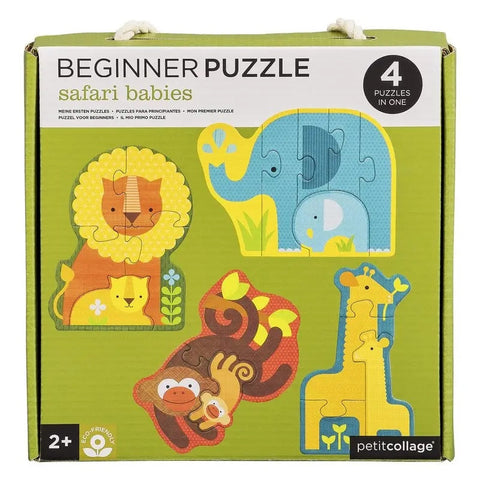 Petit Collage Safari Babies Beginner Puzzle