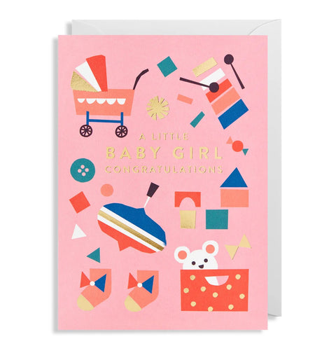 A Little Baby Girl Congratulations Card