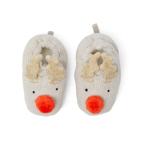 Cotton Knit Baby Booties Reindeer, Sophie Home