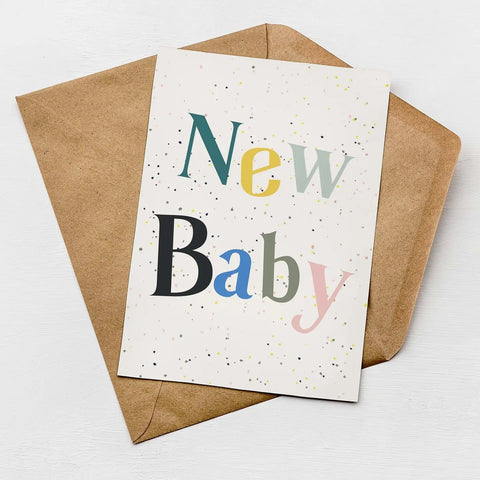 Greenwich Paper Studio | New Baby Speckle Card