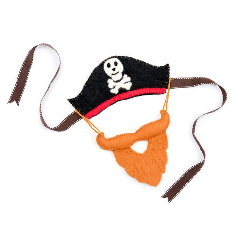 Pirate Hat and Bushy Beard Dressing Up Set, Sew Heart Felt