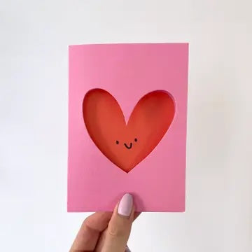 Rumble Cards Love Heart Die Cut Cards