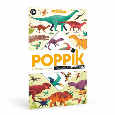 Poppik Discovery Sticker Poster Dinosaurs