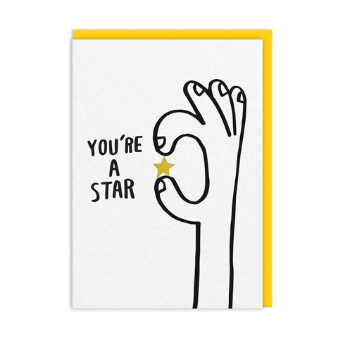 You're A Star Gesture Greeting Card