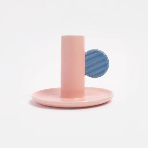 Pink Blue Candle Holder, Caroline Gardner