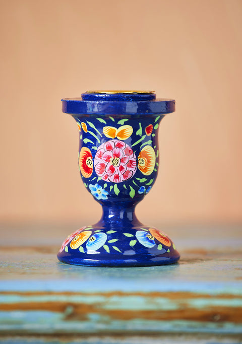 Namaste Hand Painted Kashmiri Candlestick