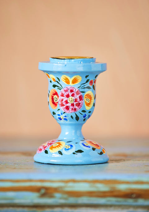 Namaste Hand Painted Kashmiri Candlestick