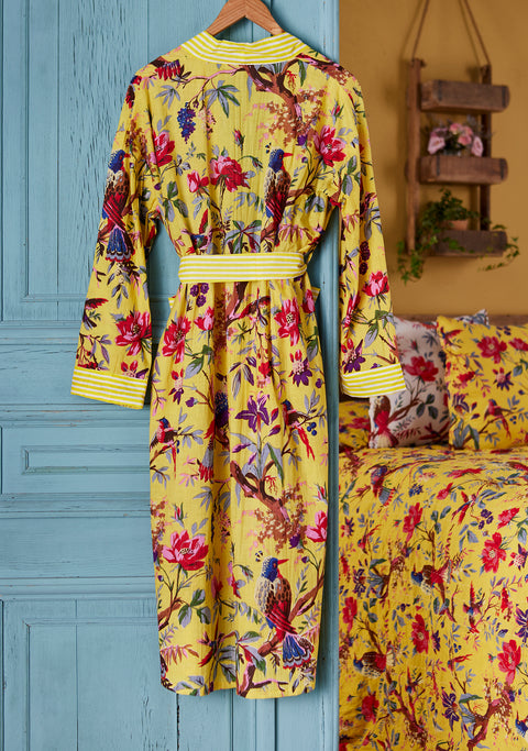 Namaste Bird Of Paradise Dressing Gown Yellow