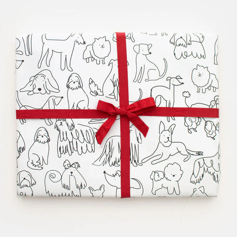 Scribbly Dogs Wrapping paper, Caroline Gardner