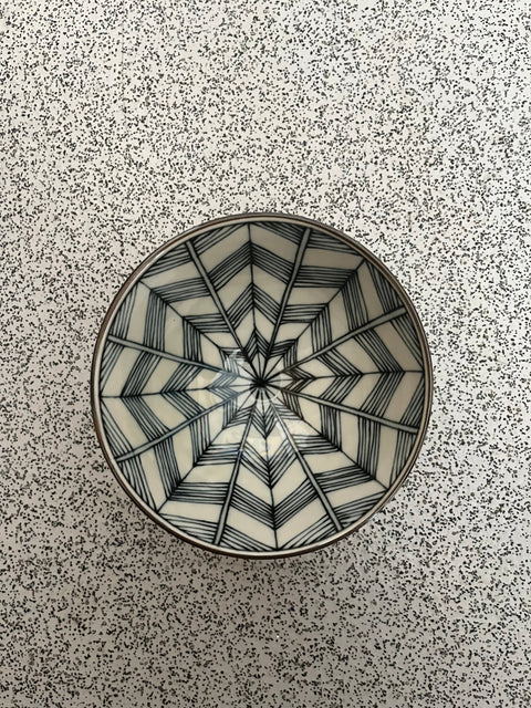 Japanese Ceramics Geometric Bowl