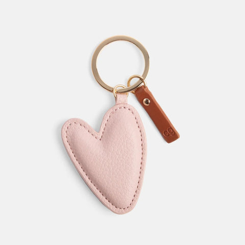 Pink Green Heart Keyring, Caroline Gardner