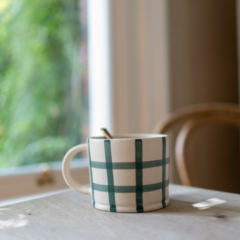 Morgan Wright Gingham Check Mug