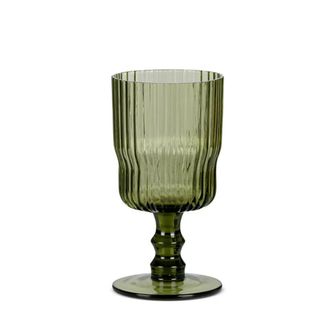 Nkuku Fali Wine Glass - Olive