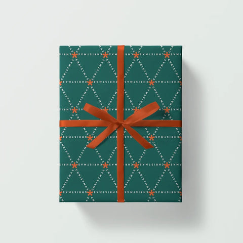 Christmas Green Wrapping Paper, Graphic Factory