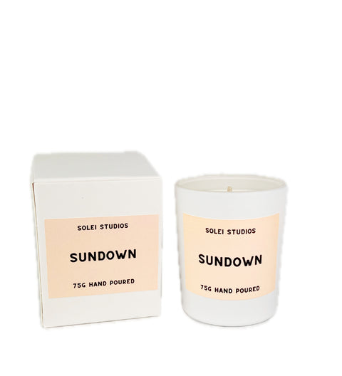 Sundown Candle (Mini, 75g), Solei Studios