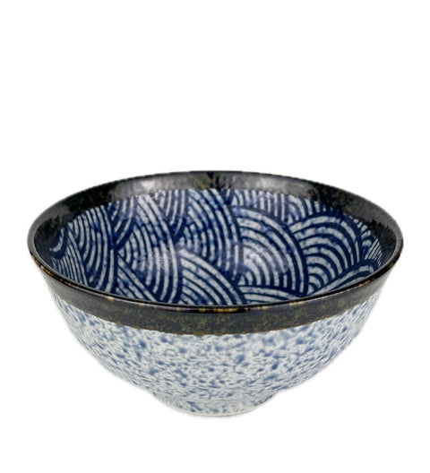 Japanese Blue Waves Donburi Bowl