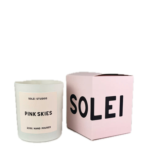 Pink Skies Candle (Large, 220g), Solei Studios