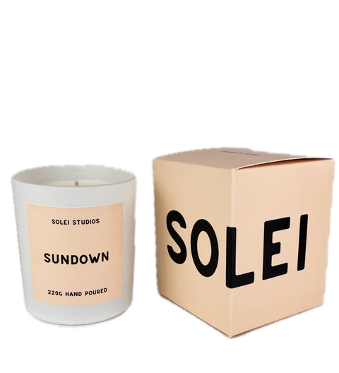 Sundown Candle (Large, 220g), Solei Studios