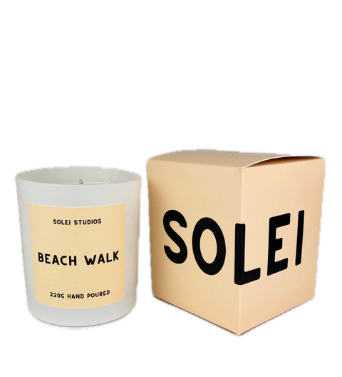 Beach Walk Candle (Large, 220g), Solei Studios