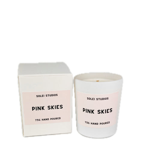 Pink Skies Candle (Mini, 75g), Solei Studios