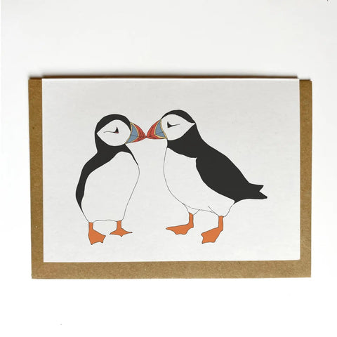 Kate Broughton Two Puffins Card