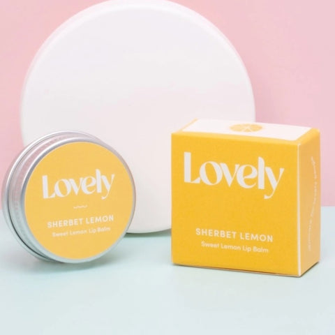 Lovely Skincare Lip Balm - Sherbet Lemon - Lemon Sugar