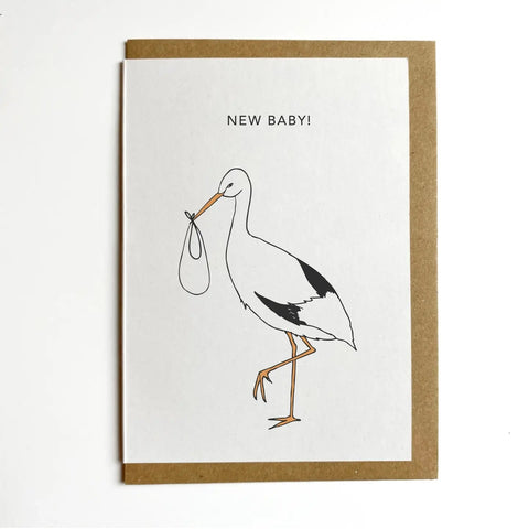 Kate Broughton New Baby Stork Card