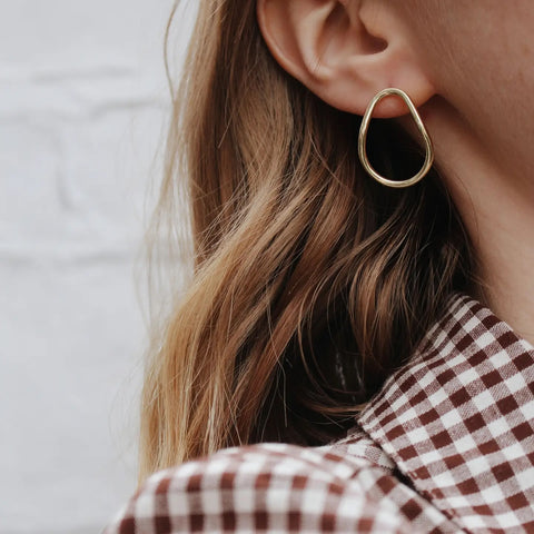 Pear Studs, A Weathered Penny Jewellery