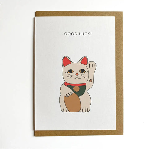 Kate Broughton Good Luck Lucky Cat Card