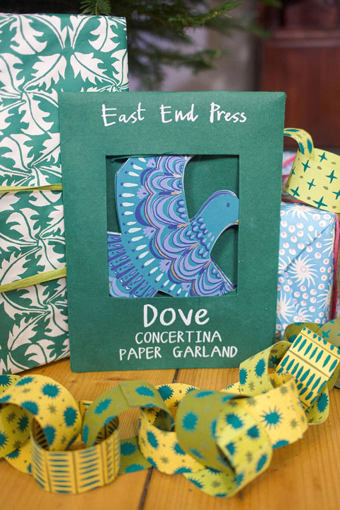 East End Press Peace Dove Concertina Garland