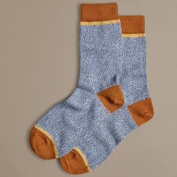 Rove Knitwear Organic Cotton Socks Plain Blue Marl