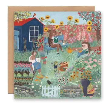 Busy garden card, Cécile Berrubé