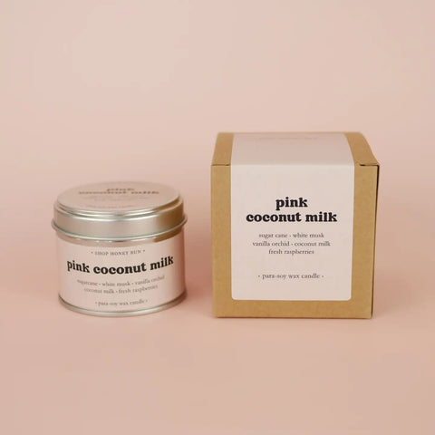 Shop Honey Bun Pink Coconut Milk Tin Candle