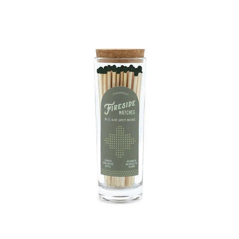 Designworks Collective Paddywax Fireside Safety Matches - Olive Green Tip