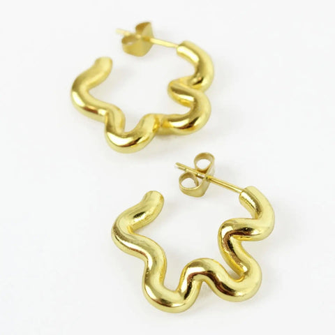 My Doris Wiggle Gold Earrings