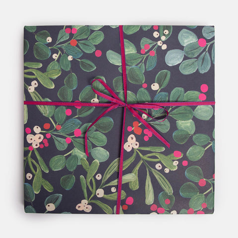 Mistletoe & Eucayptus Wrapping Paper, Caroline Gardner