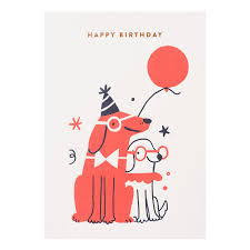 Linzie Hunter Happy Birhday Card (Dogs)