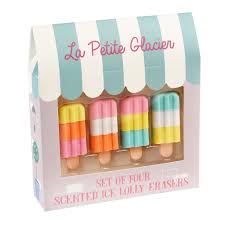 Ice lolly erasers set