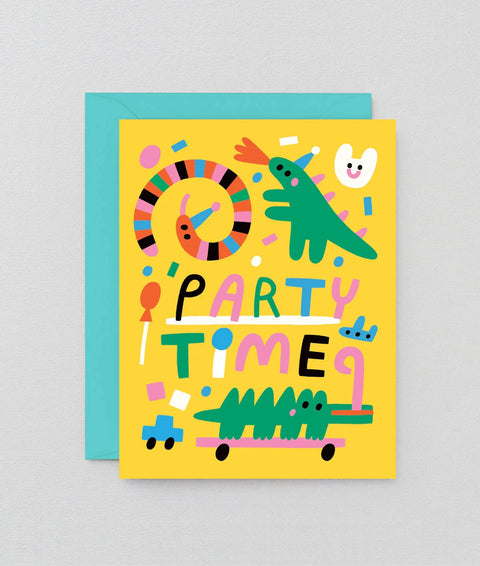 Wrap Party Time Animals Kids Card