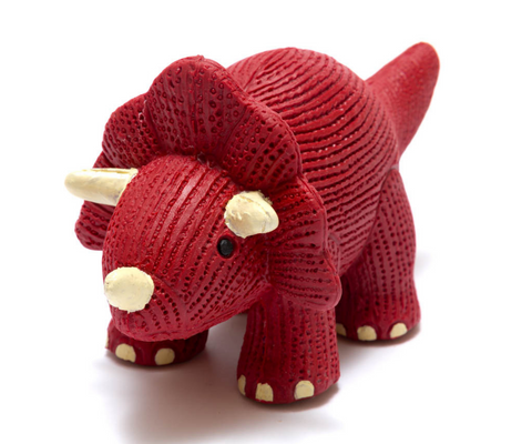 Natural Rubber Triceratops Dinosaur Bath Toy