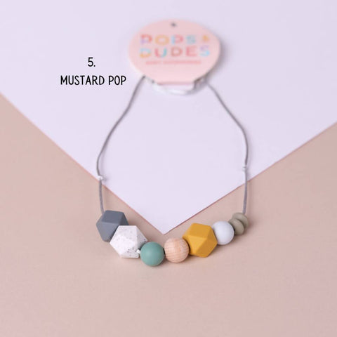 Teething necklace, Pops and Dudes